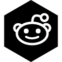 hexagon, media, reddit, social svg vector icon