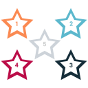 mark, rank, star, white svg vector icon