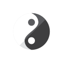 yang, yin svg vector icon