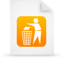 document, file, orange, paper icon