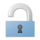 blue, unlock icon