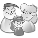 family, grey, users icon