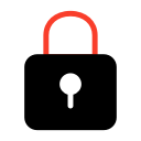 lock, safety, security, square svg vector icon