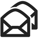 communication, double, email, letter, message, open svg vector icon