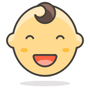 2, baby svg vector icon