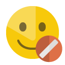 smiley,cancel icon