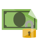 bill,lock,open icon