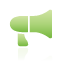 green, megaphone icon