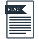 documents, file, flac, format, paper svg vector icon