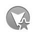 arrowhead,down,star icon