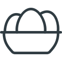 basket, easter, eggs, plate svg vector icon