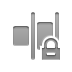 distribute,horizontal,right,lock icon