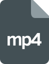 document, extension, file, format, mp4 svg vector icon