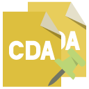 file,format,cda,push,pin icon