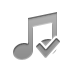 music,beamed,note,checkmark icon