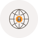 globe, internet, locked, locker, safe, security, world svg vector icon
