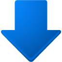 arrow, down icon