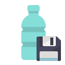 plastic,bottle,diskette icon
