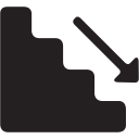 emergency, stairs svg vector icon
