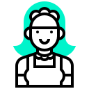 avatar, human, maid, occupation, profession, woman svg vector icon