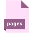 document, extension, file, format, pages svg vector icon