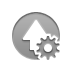 arrow,up,gear icon