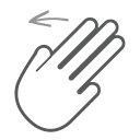 finger, gesture, hand, interactive, left, scroll, swipe svg vector icon
