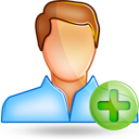 user,male,plus icon
