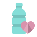 plastic,bottle,heart icon