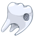 drilled,tooth icon