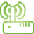 basic, green, router, wireless icon