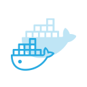docker, logo, media, social svg vector icon