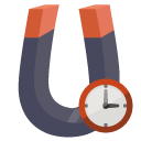 physics,magnet,clock icon