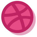 dribbble, , media, network, social svg vector icon