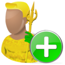 aquaman,add,hero,cartoon,plus icon