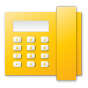 telephone, yellow icon