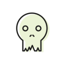 bone, dead, halloween, scary, skeleton, skull, sweet svg vector icon