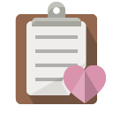 clipboard,heart icon