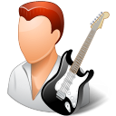 guitarist, male, rock star icon