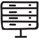 data, database, hosting, multimedia, server, storage, technology svg vector icon