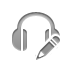 headset,pencil icon