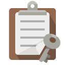 clipboard,key icon