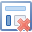 delete, layout icon