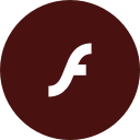 adobe, flashplayer, round svg vector icon