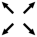 arrow, arrows, down, left, line, right, up svg vector icon