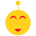 app, cartoon, emotion, gestures, joy, smile, surprised svg vector icon