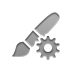 brush,gear icon