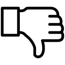 communication, creative, direction, dislike, facebook, grid, shape, social-media, social-network, thumbs-down, unfavorite, unlike svg vector icon