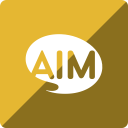 aim, gloss, media, social, square svg vector icon
