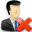 delete, male, user icon